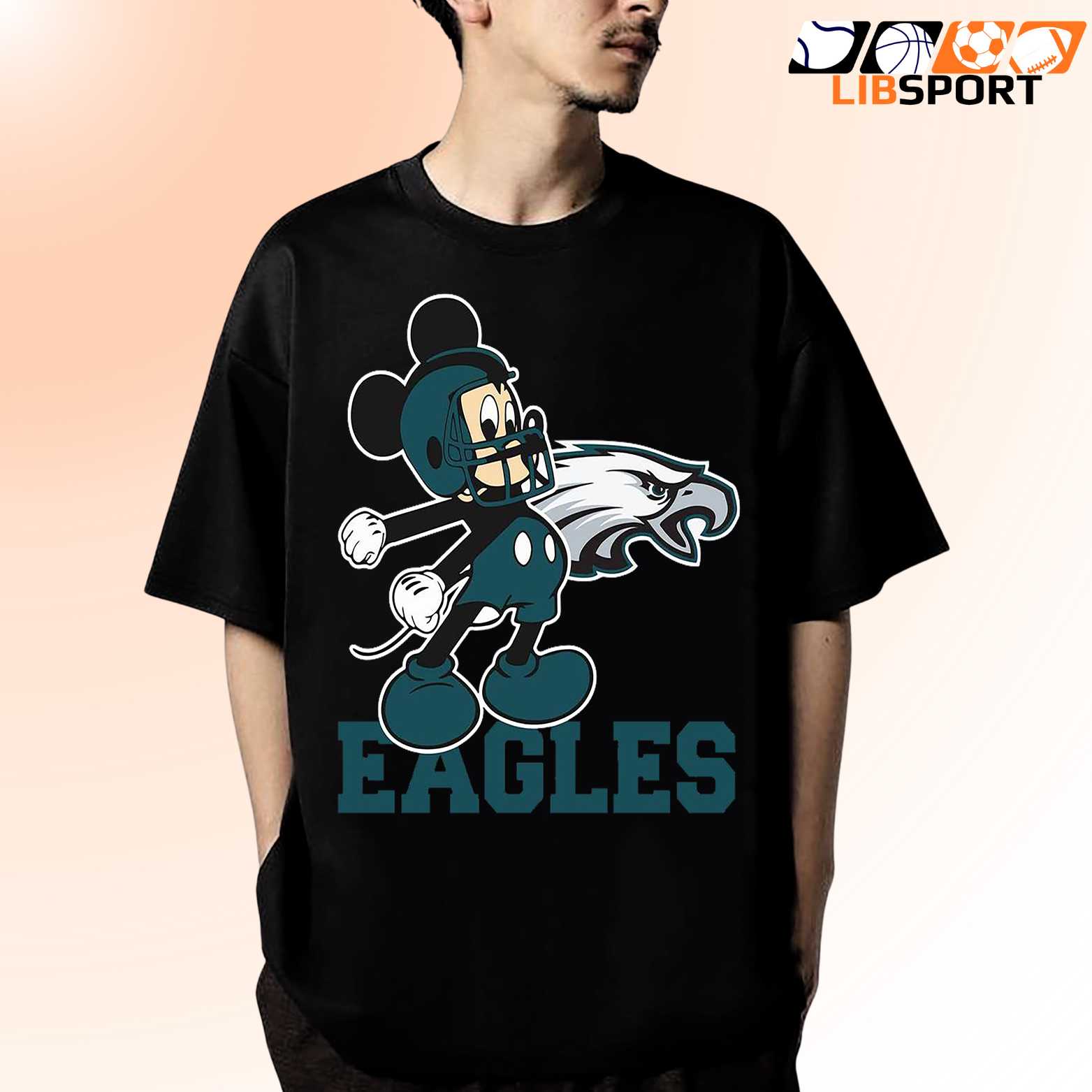 Mickey Mouse Playing Football Philadelphia Eagles T Shirt, Funny Game Day Tee, Unisex Fan Gift
